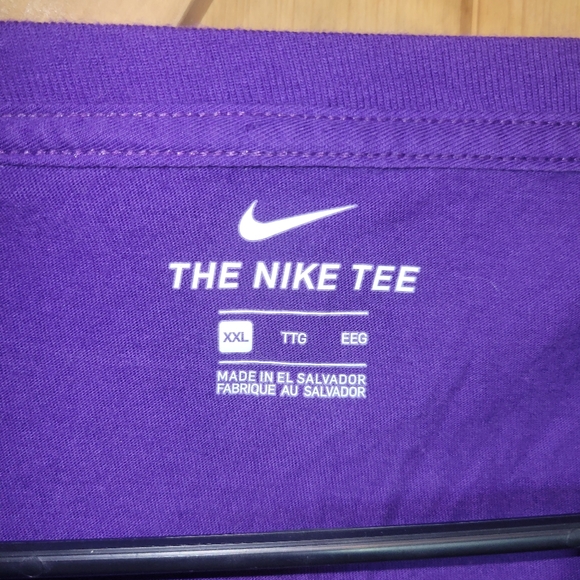 Nike Large Logo Purple T Shirt Size Xxl Mens - Picture 3 of 6